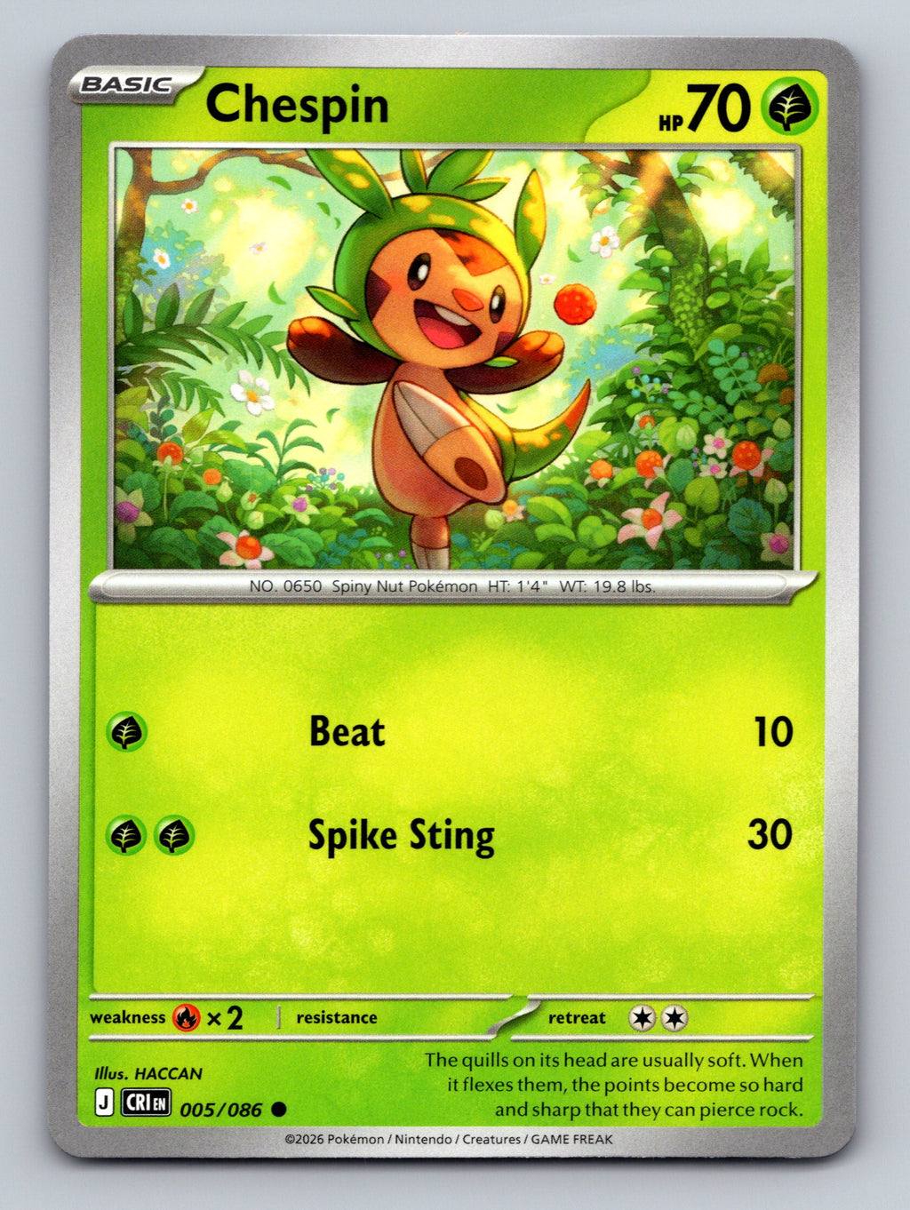 ME04: Chaos Rising #005/086 Chespin
