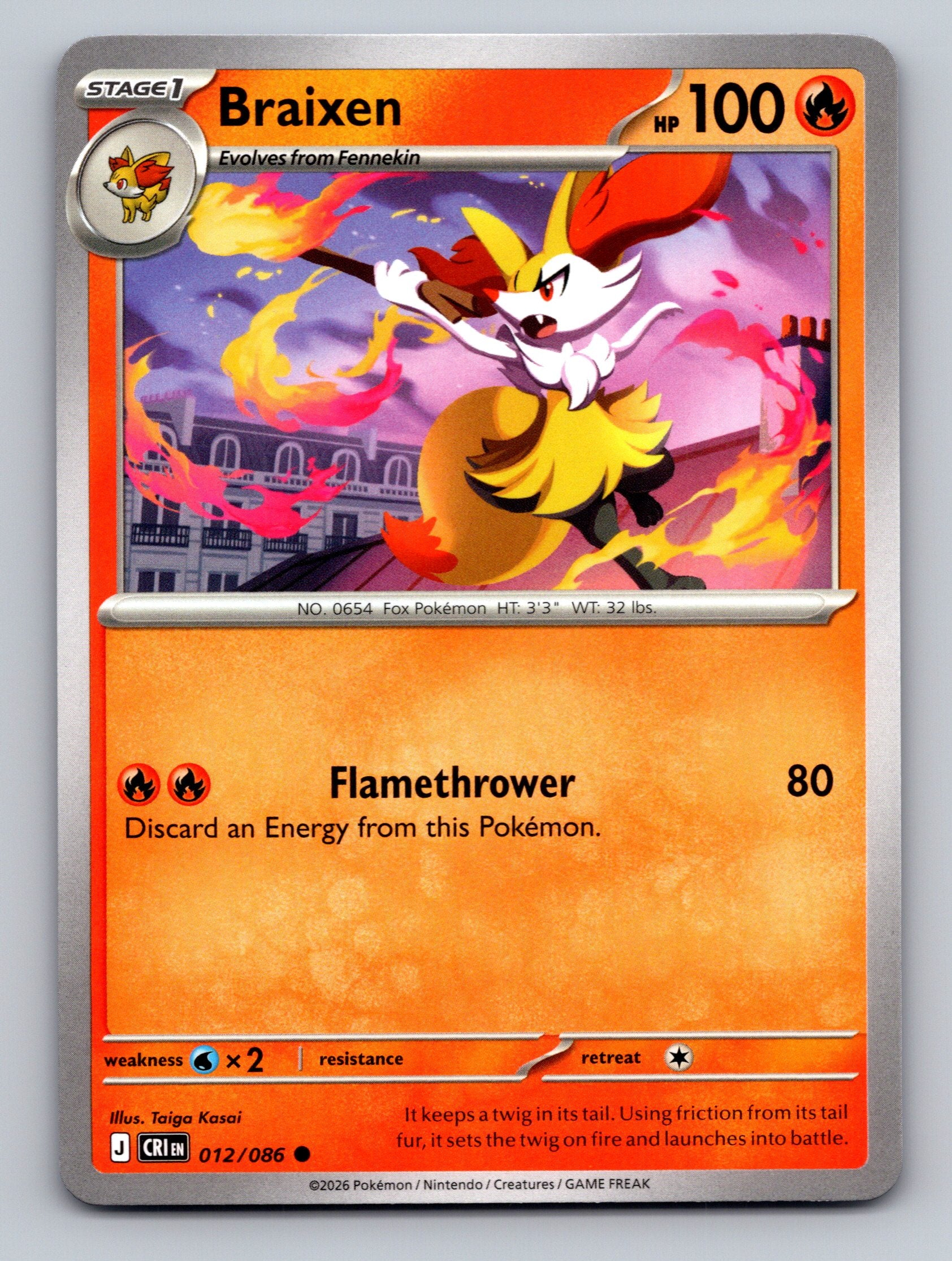 ME04: Chaos Rising #012/086 Braixen