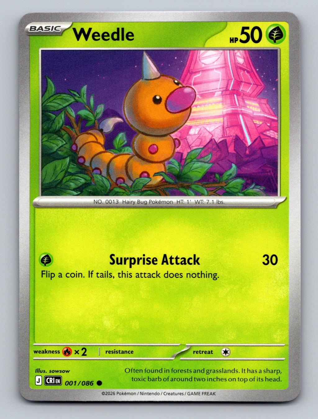 ME04: Chaos Rising #001/086 Weedle