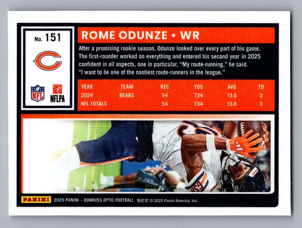 2025 Donruss Optic #151 Rome Odunze