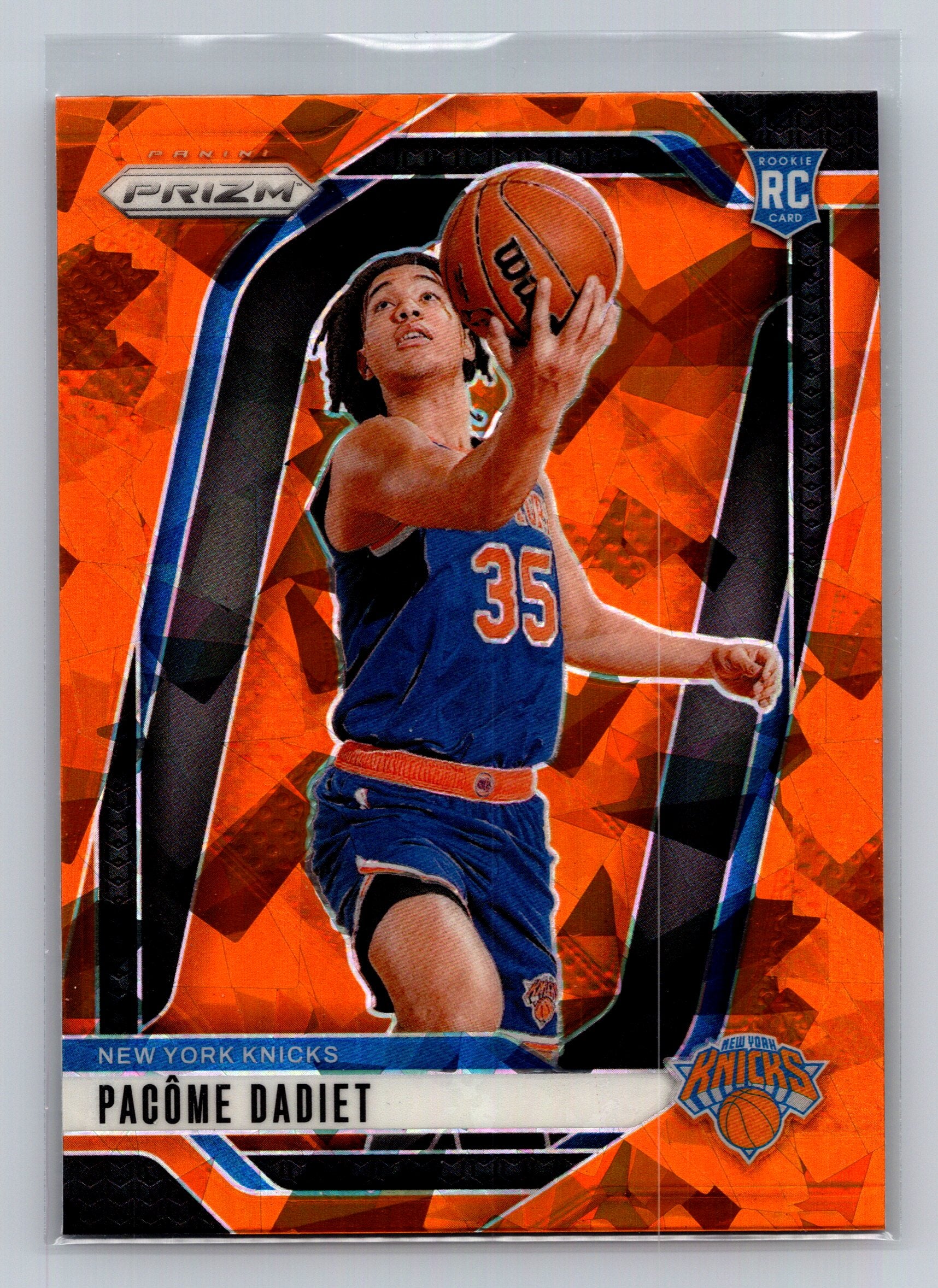 2024-25 Panini Prizm #259 Pacome Dadiet Prizms Orange Ice