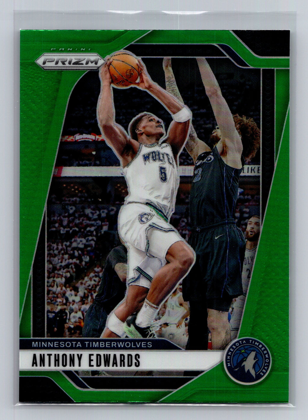 2024-25 Panini Prizm #100 Anthony Edwards Prizms Green
