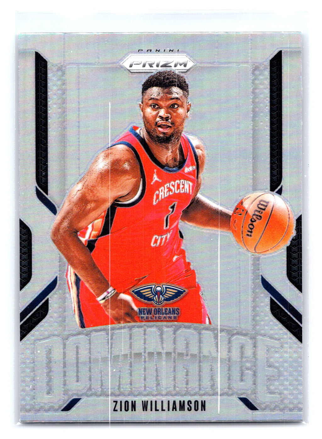 2024-25 Panini Prizm #22 Zion Williamson Dominance Prizms Silver
