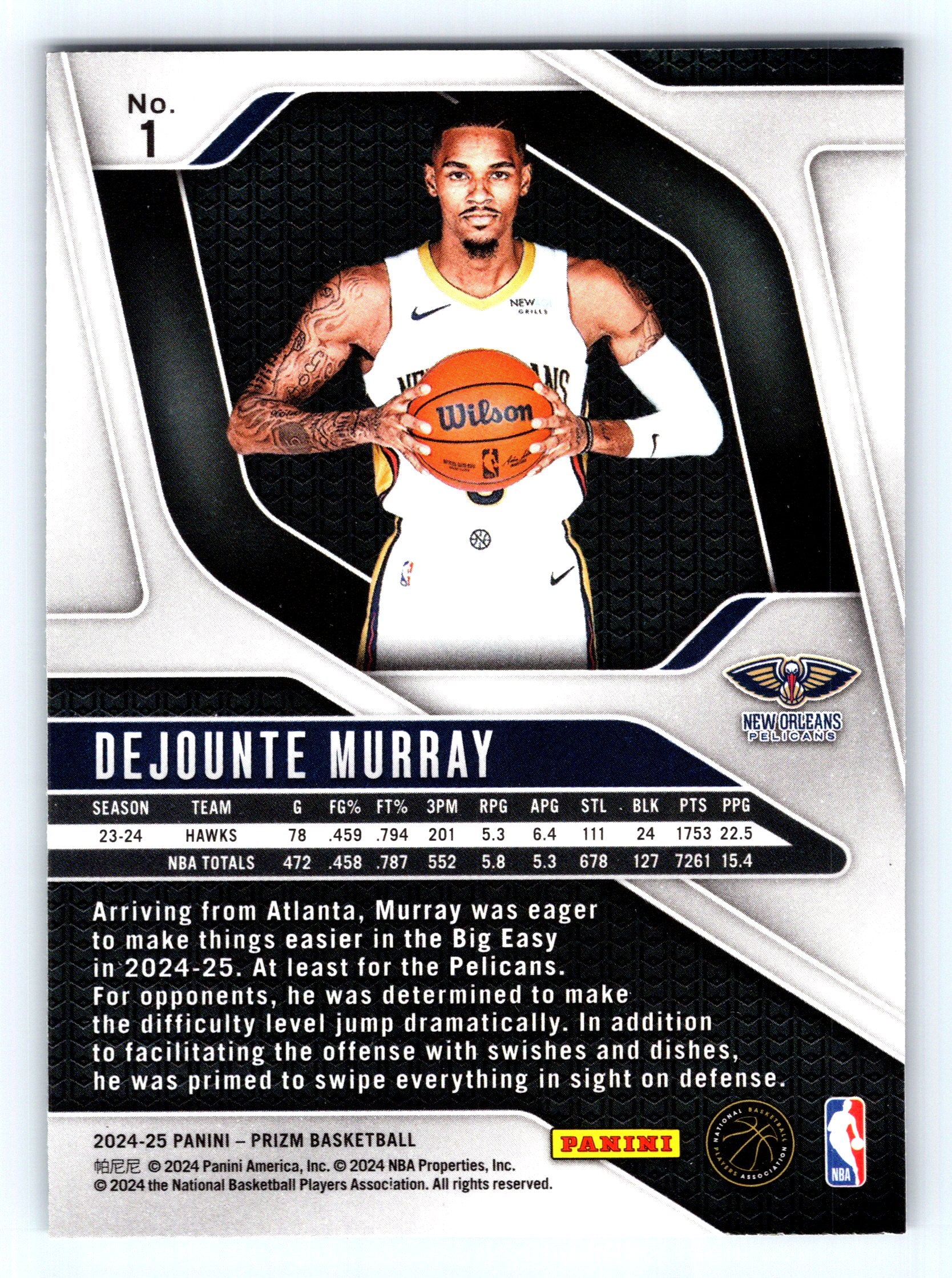 2024-25 Panini Prizm #1 Dejounte Murray