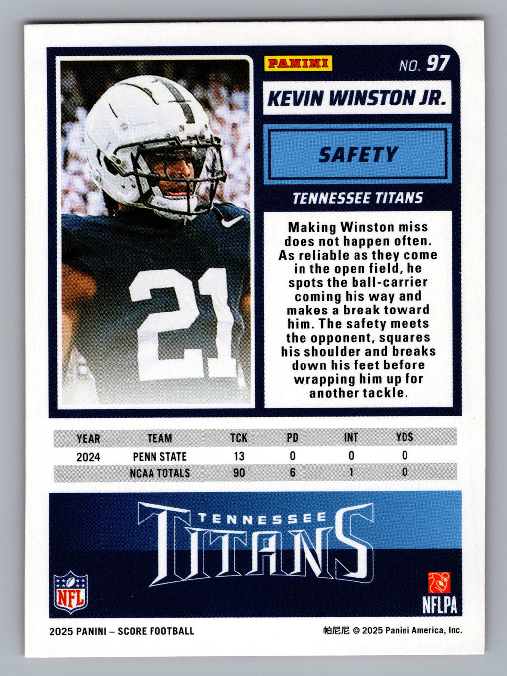 2025 Score-A-Treat #97 Kevin Winston Jr.
