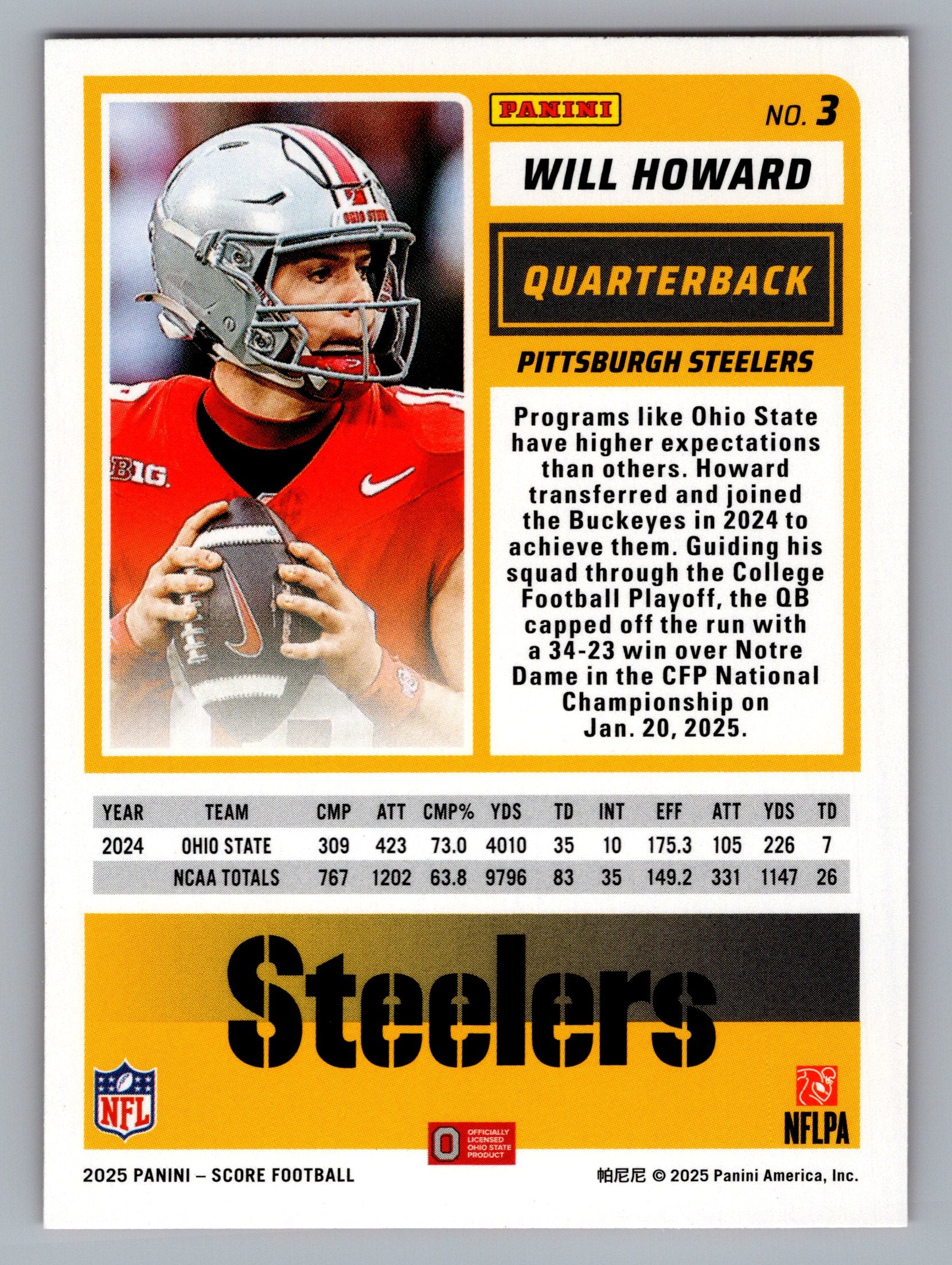 2025 Score-A-Treat #3 Will Howard