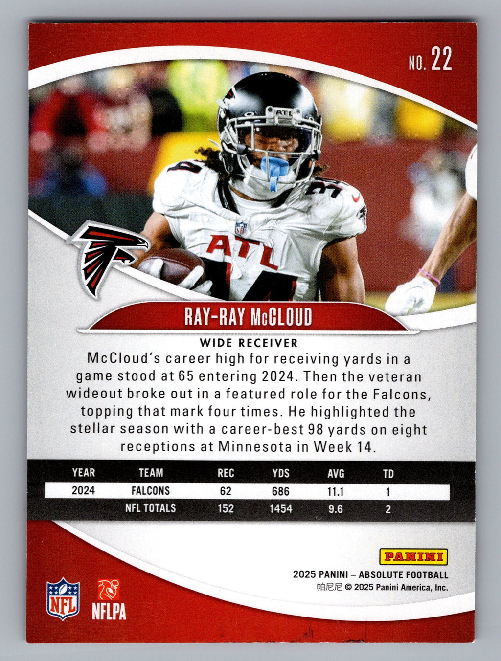 2025 Panini Absolute #22 Ray-Ray McCloud Retail