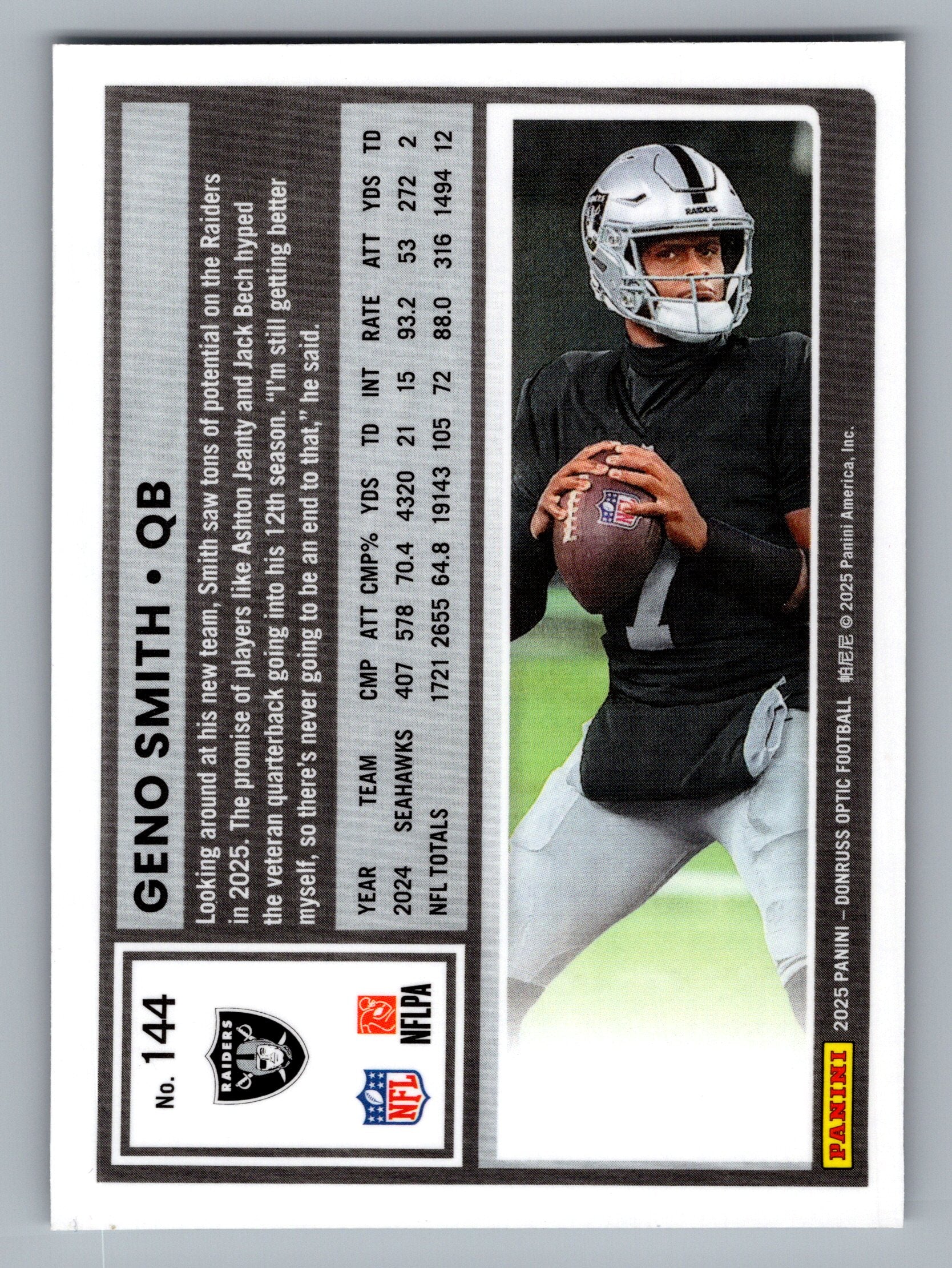 2025 Donruss Optic #144 Geno Smith