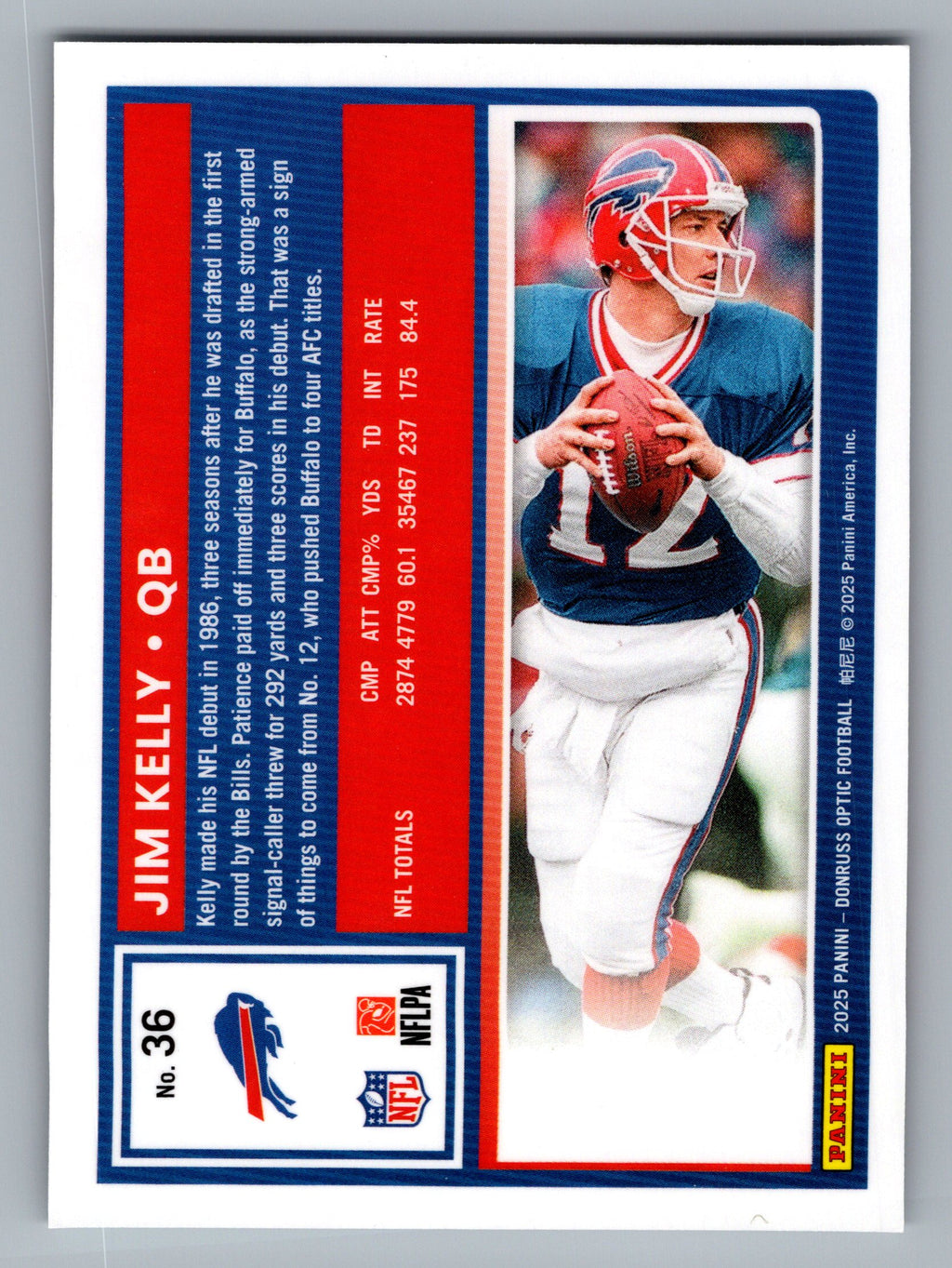 2025 Donruss Optic #36 Jim Kelly