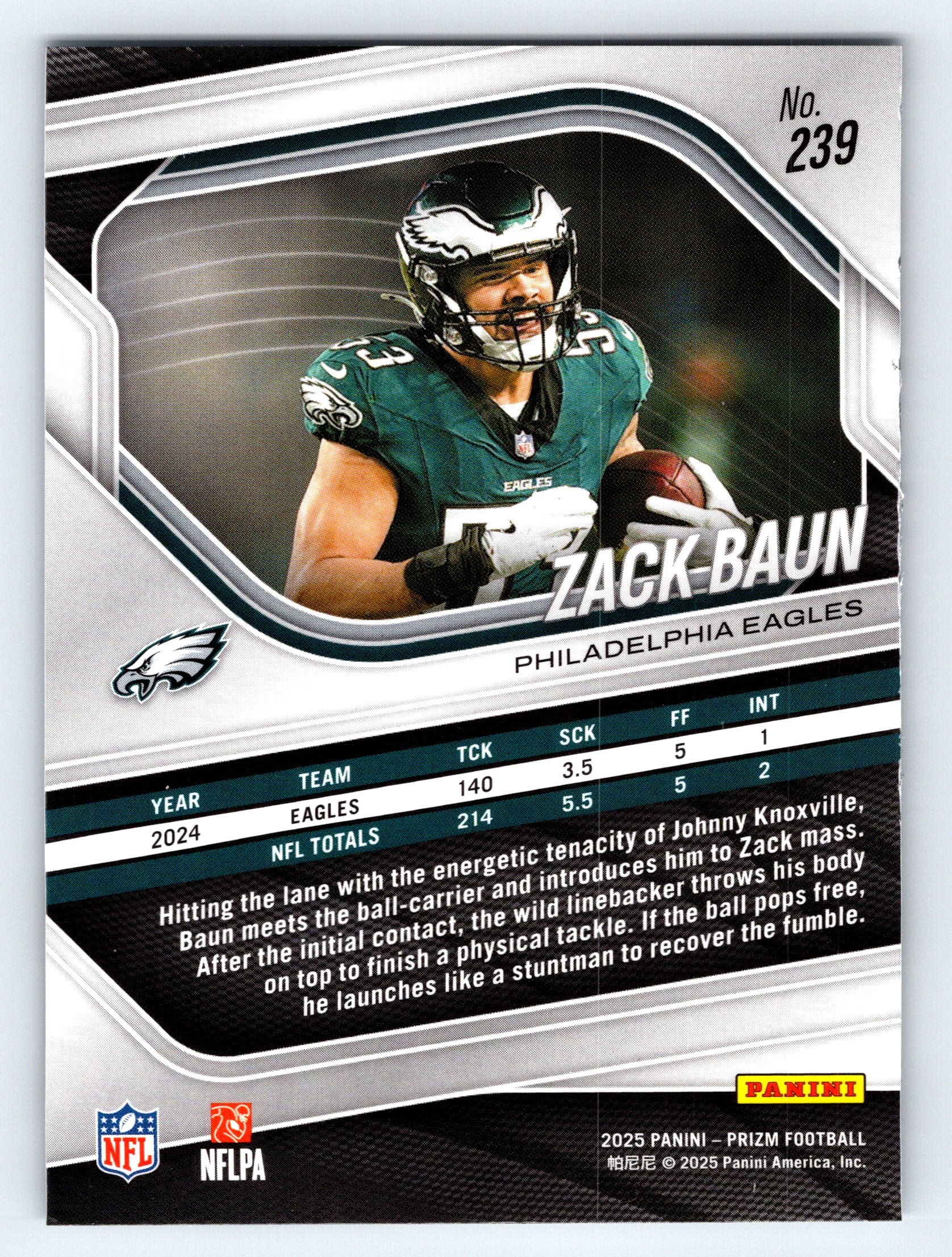 2025 Panini Prizm #239 Zack Baun