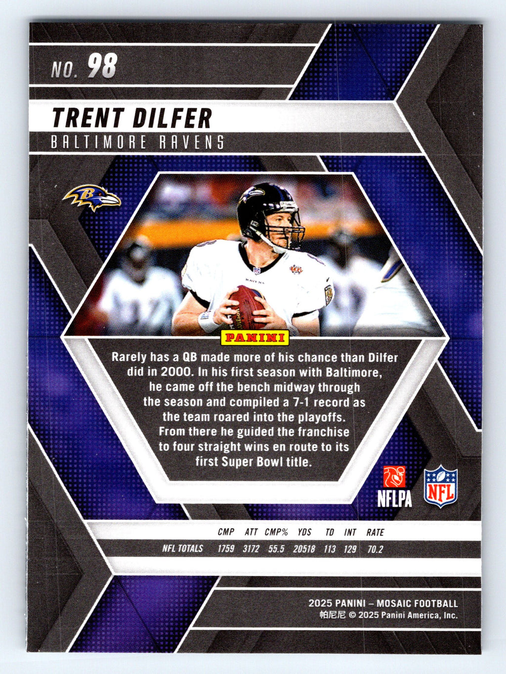 2025 Panini Mosaic #98 Trent Dilfer