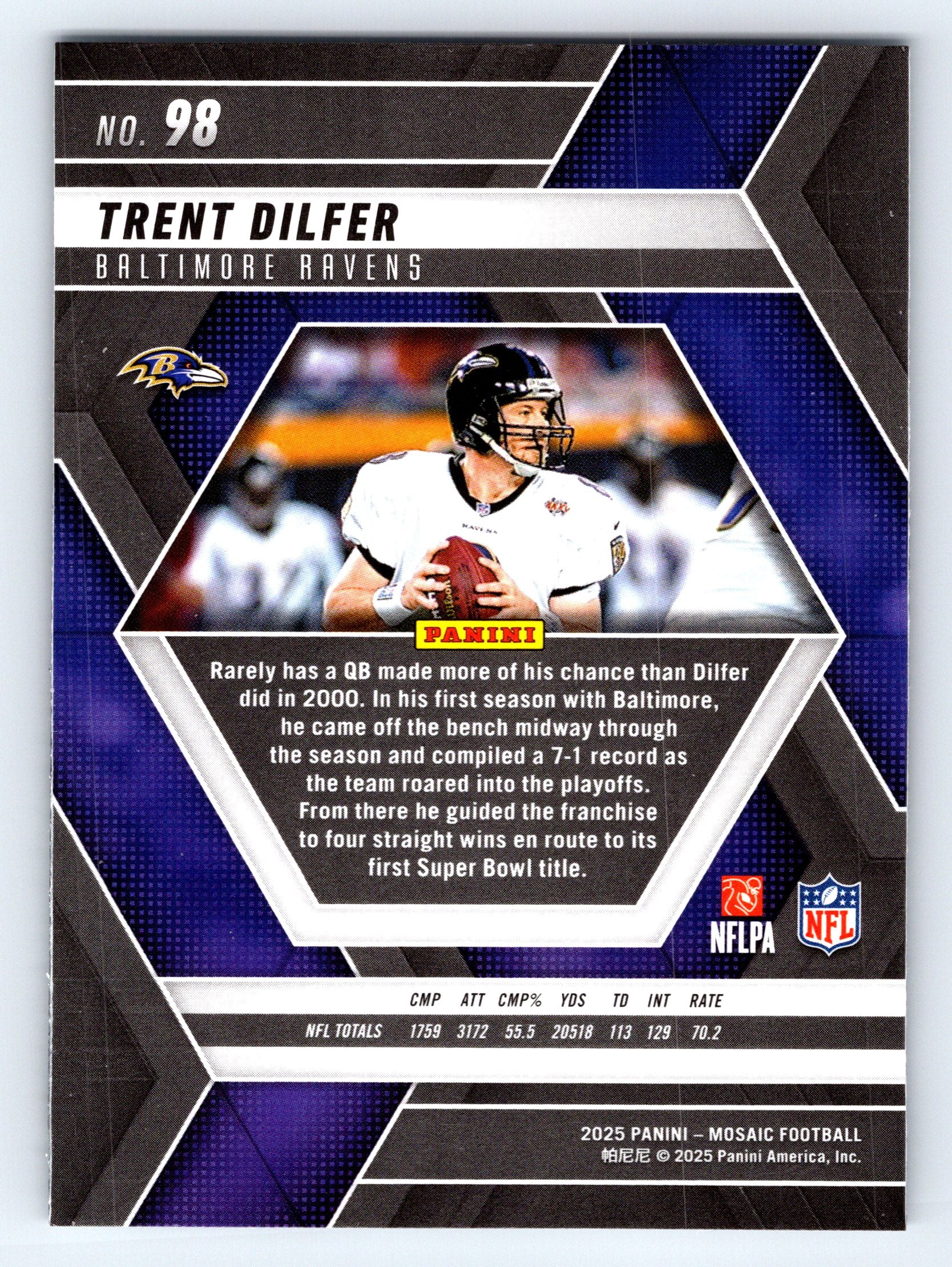 2025 Panini Mosaic #98 Trent Dilfer