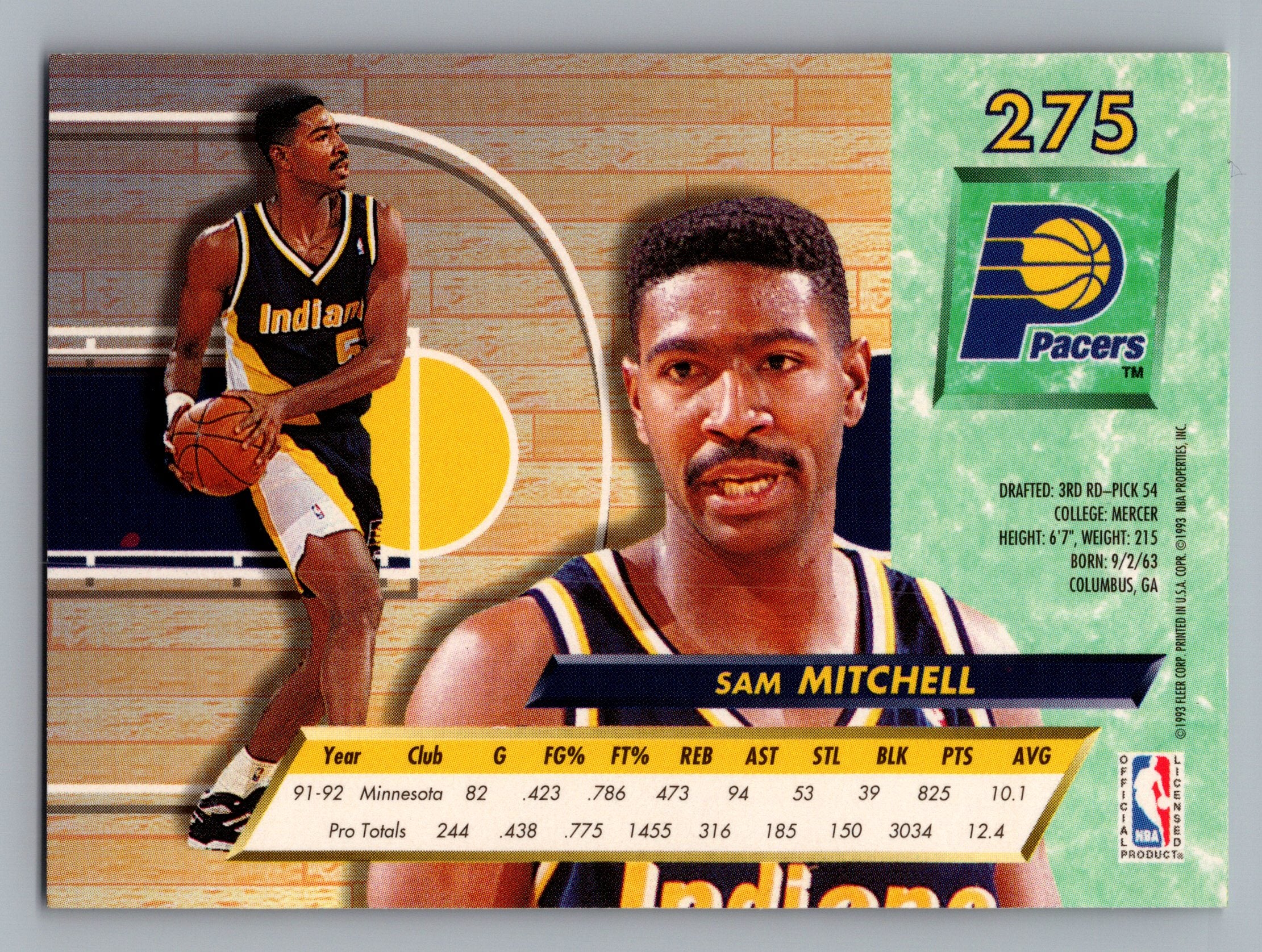 1992-93 Ultra #275 Sam Mitchell