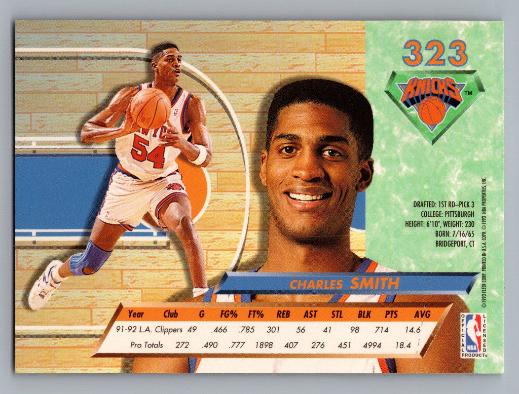1992-93 Ultra #323 Charles Smith