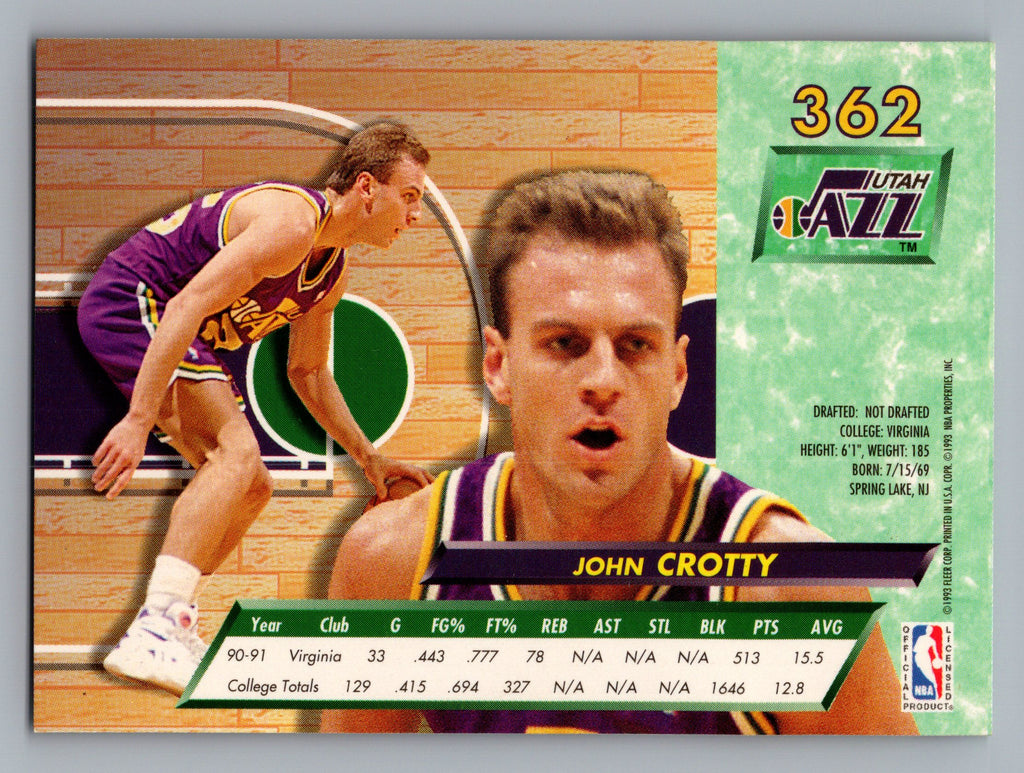1992-93 Ultra #362 John Crotty