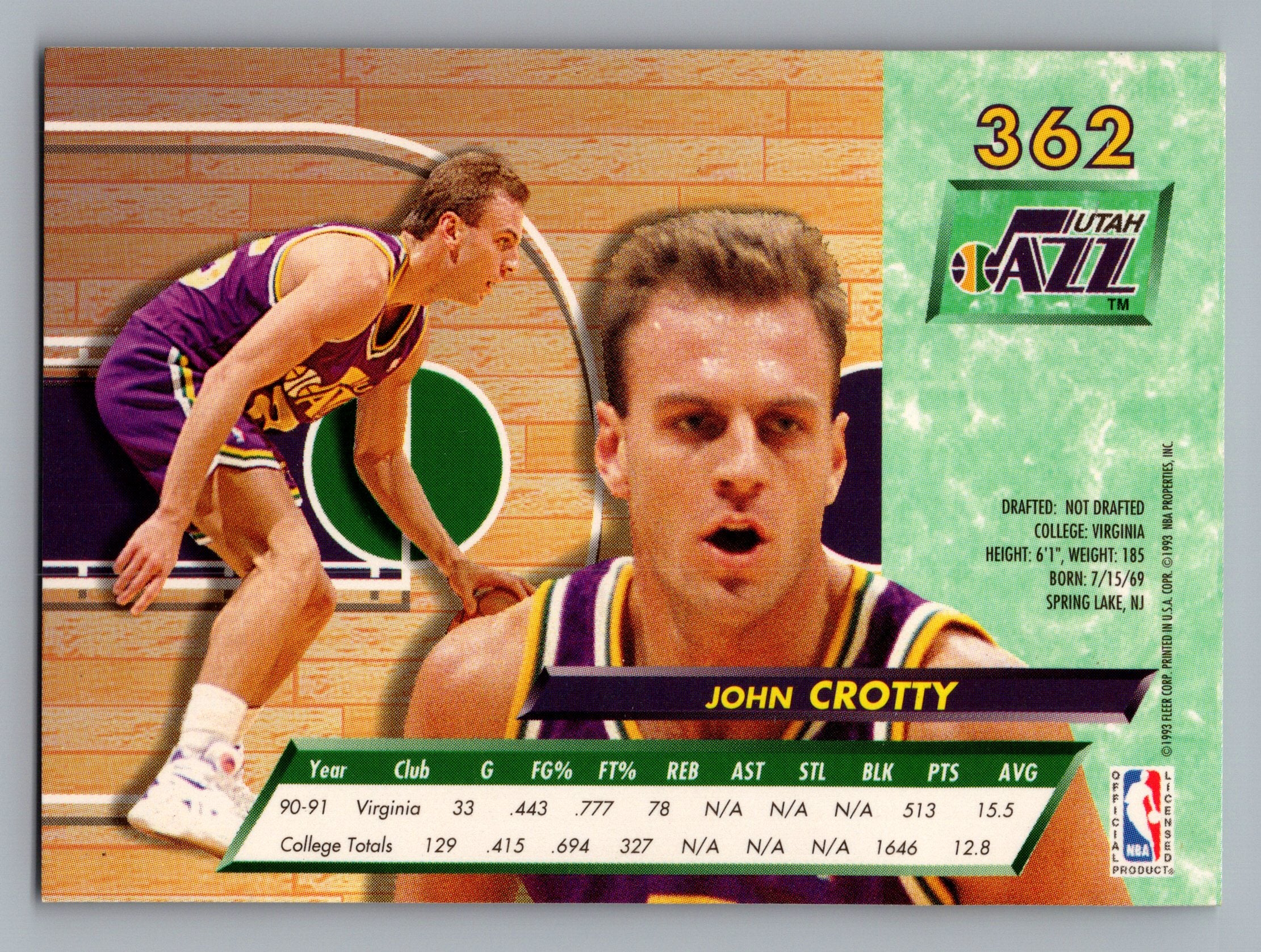 1992-93 Ultra #362 John Crotty