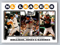 2008 Topps #326 NL Leaders: Batting Average (Holliday / Jones / Ramirez)