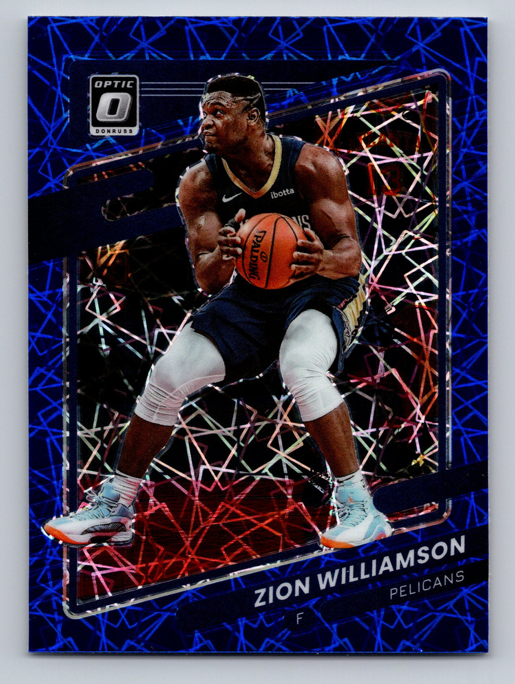 2021-22 Donruss Optic #95 Zion Williamson Blue Velocity