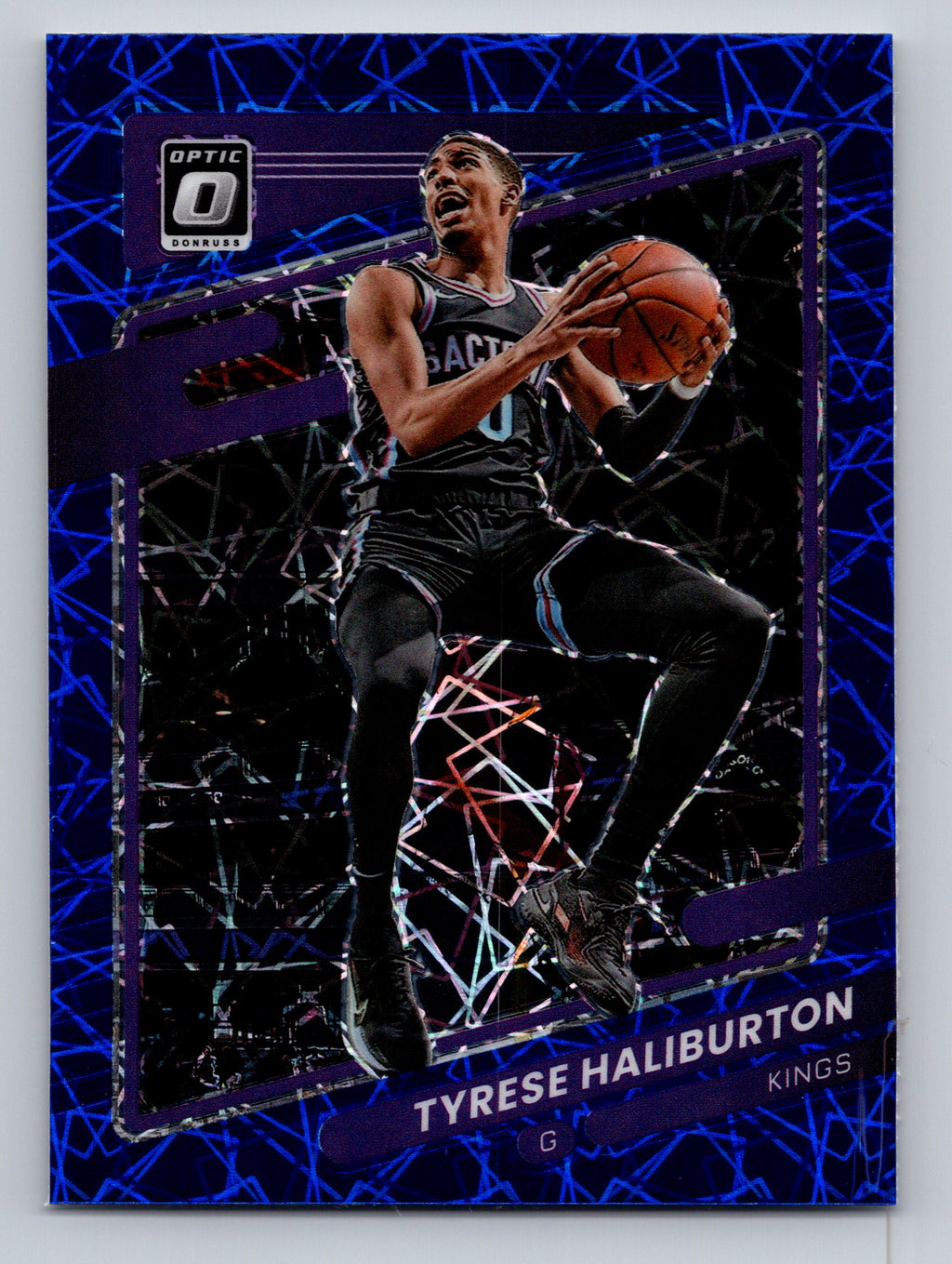 2021-22 Donruss Optic #38 Tyrese Haliburton Blue Velocity