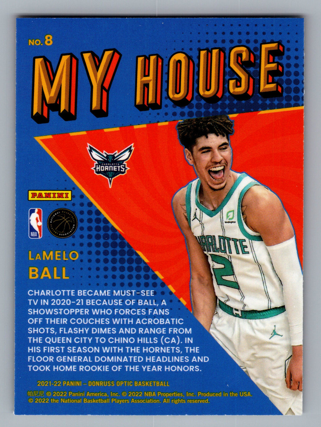 2021-22 Donruss Optic #8 LaMelo Ball My House
