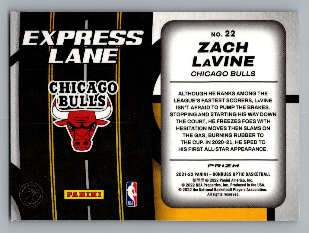 2021-22 Donruss Optic #22 Zach LaVine Express Lane Holo