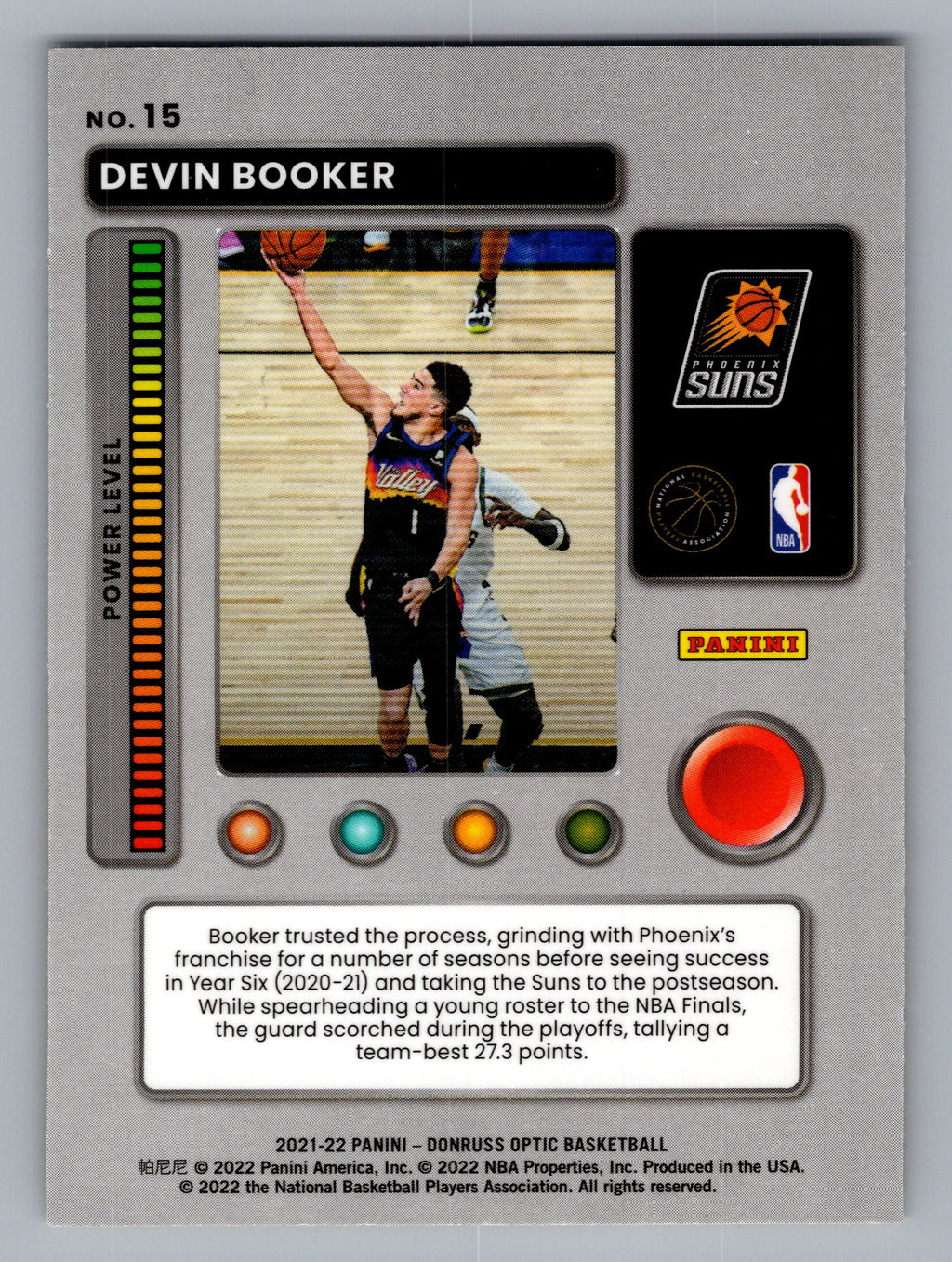 2021-22 Donruss Optic #15 Devin Booker T-Minus 3...2...1
