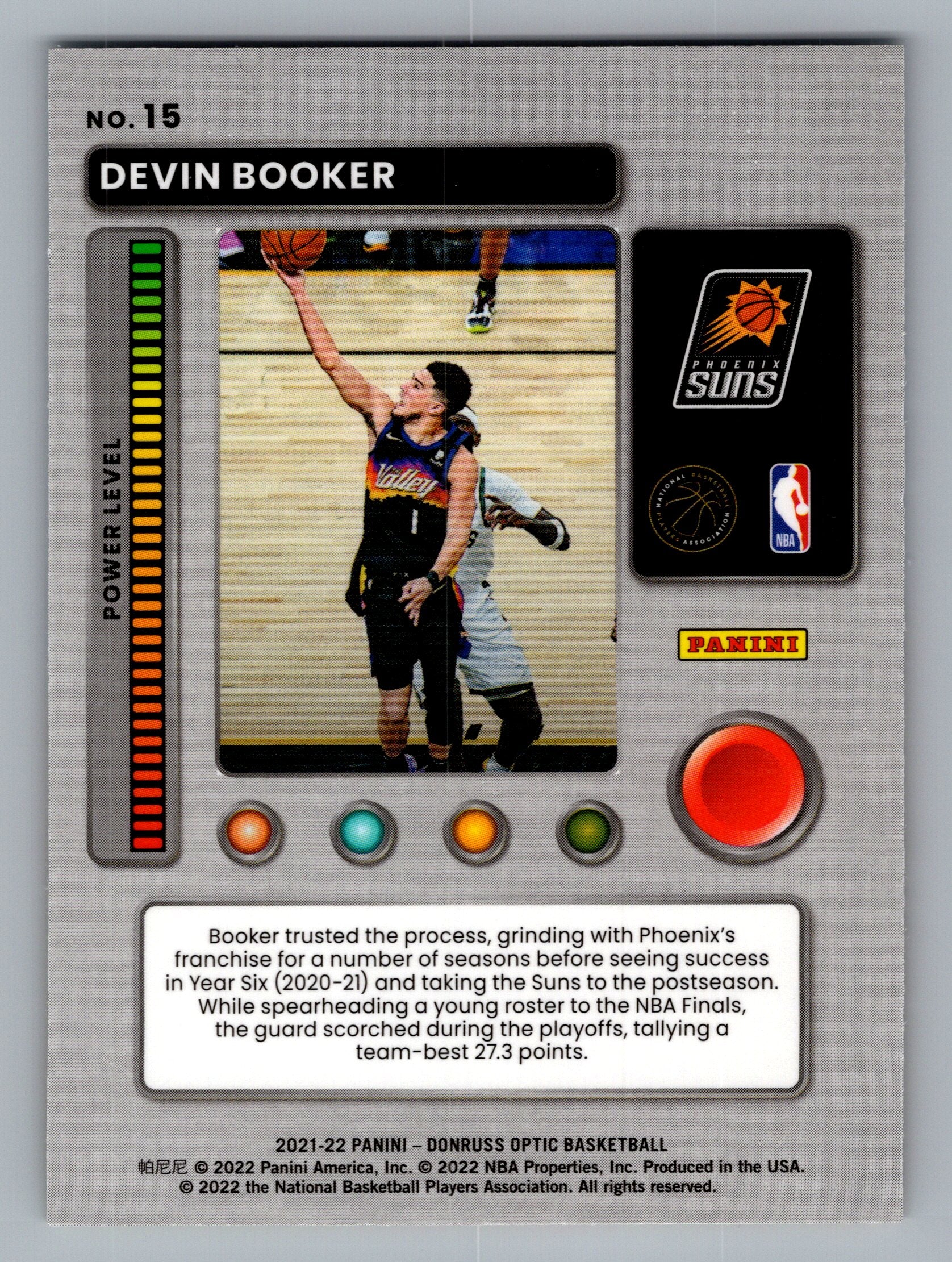 2021-22 Donruss Optic #15 Devin Booker T-Minus 3...2...1