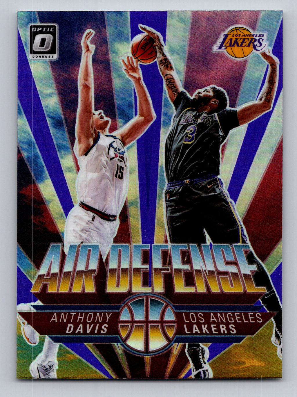 2021-22 Donruss Optic #2 Anthony Davis Air Defense Purple