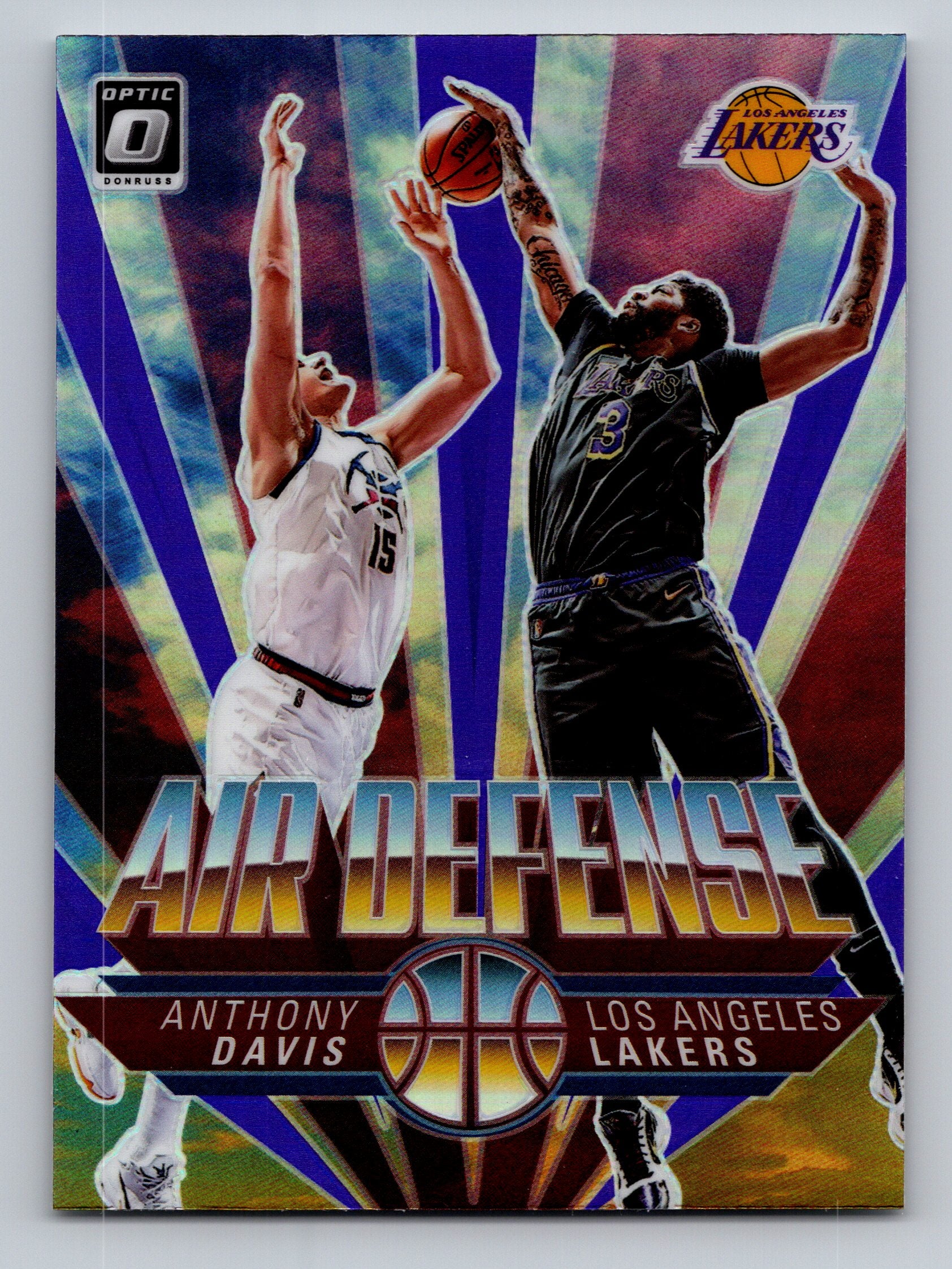 2021-22 Donruss Optic #2 Anthony Davis Air Defense Purple
