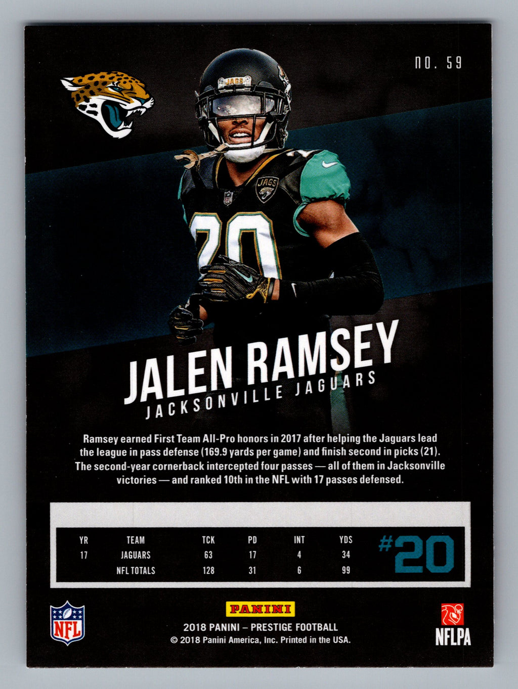 2018 Panini Prestige #59 Jalen Ramsey