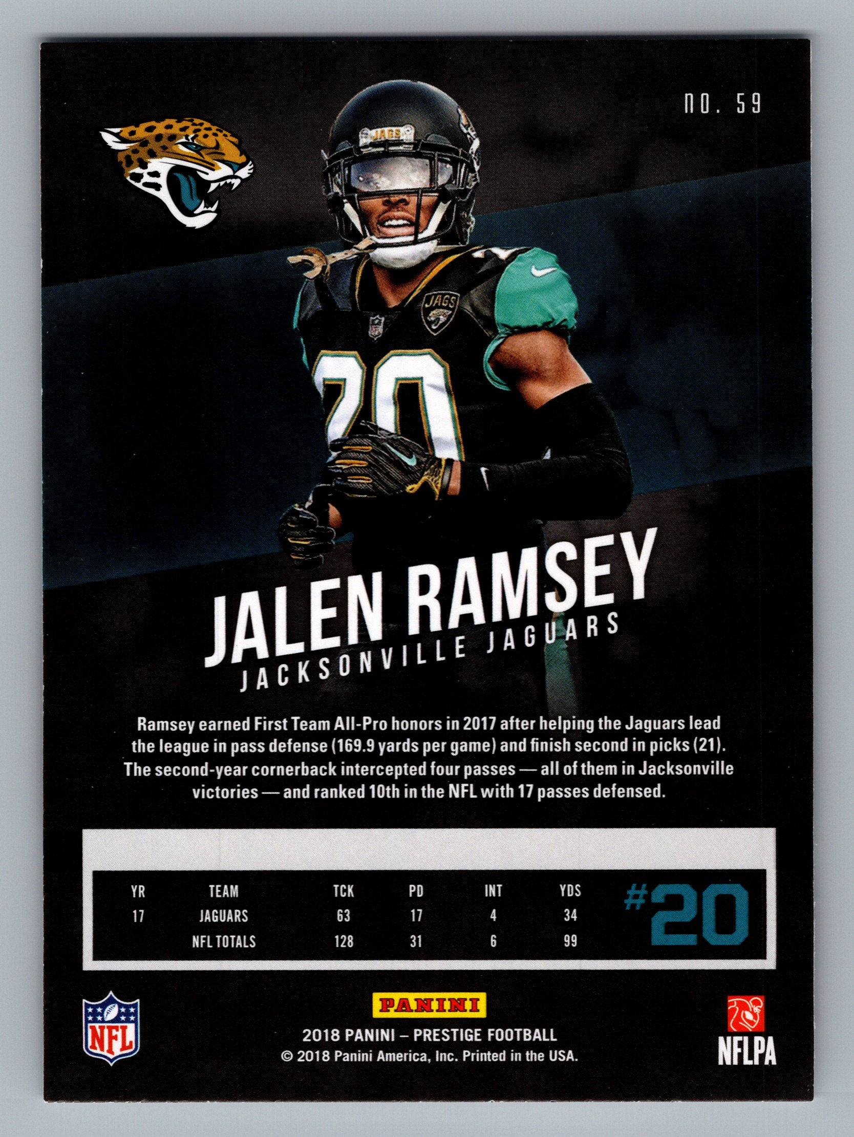 2018 Panini Prestige #59 Jalen Ramsey