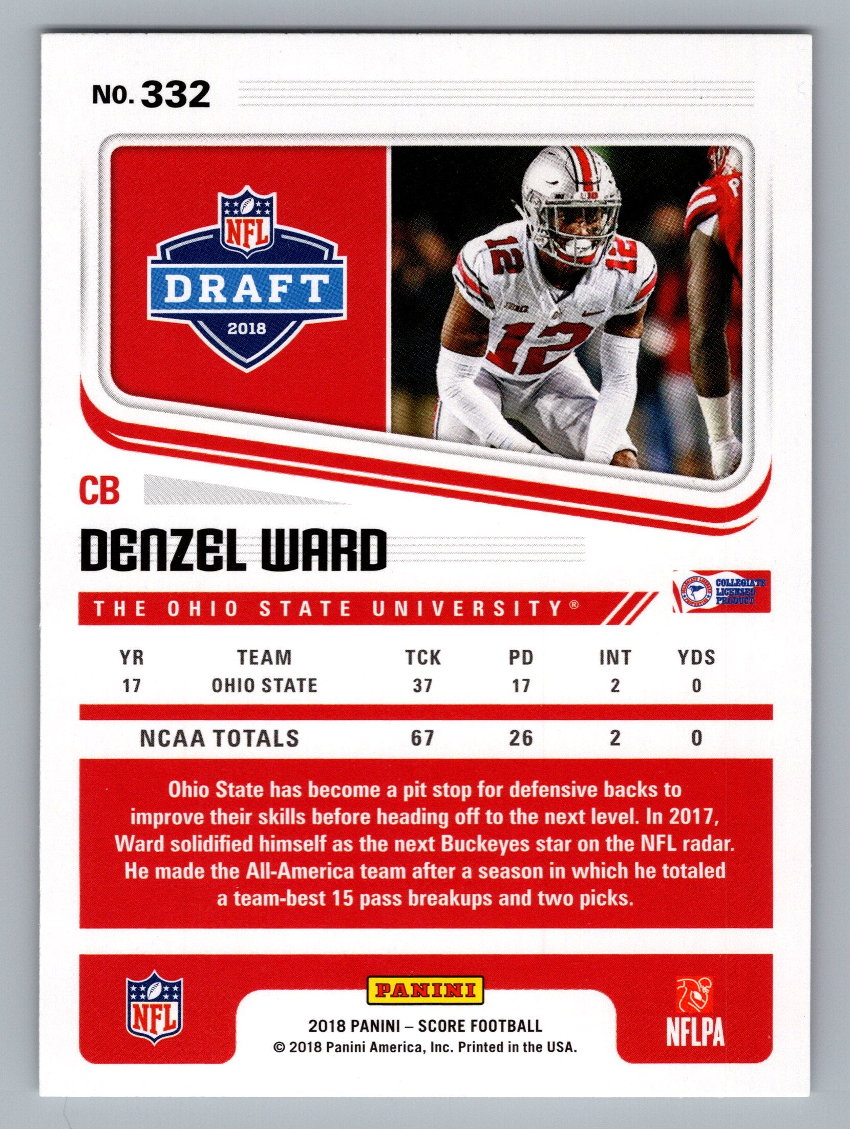 2018 Score #332 Denzel Ward