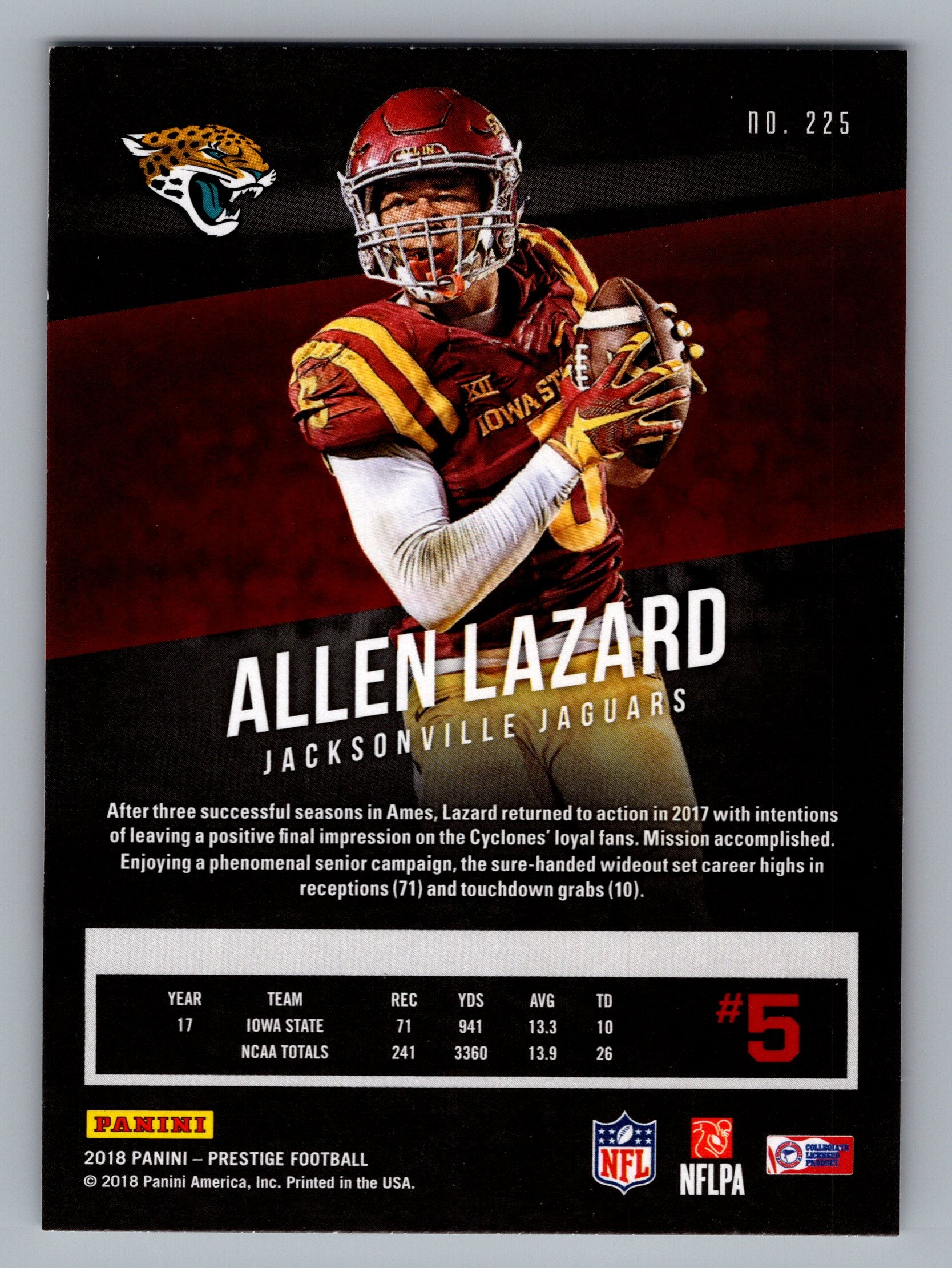 2018 Panini Prestige #225 Allen Lazard