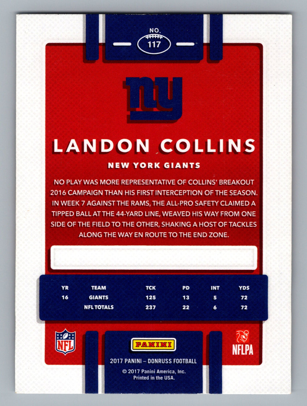 2017 Donruss #117 Landon Collins