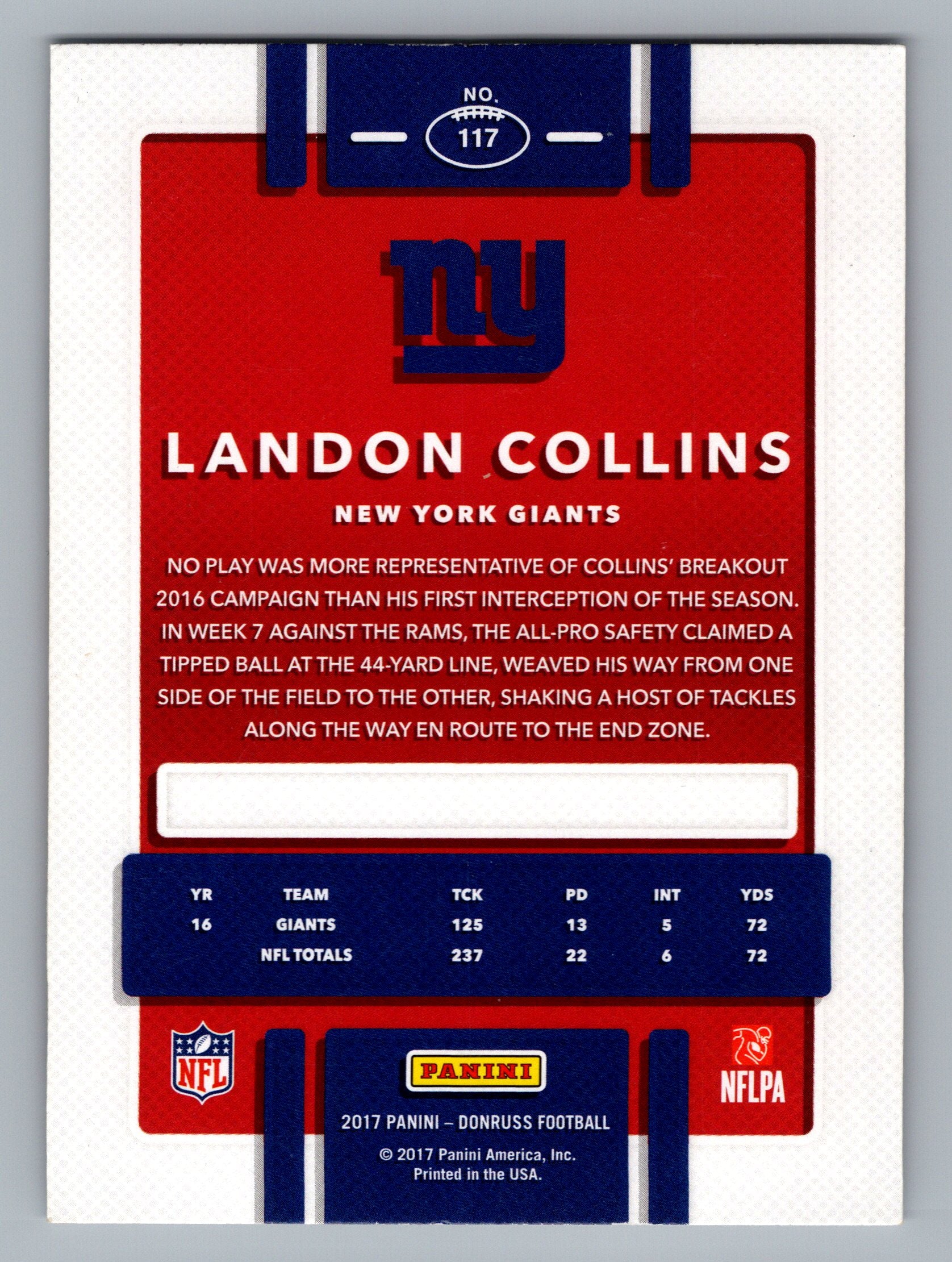 2017 Donruss #117 Landon Collins