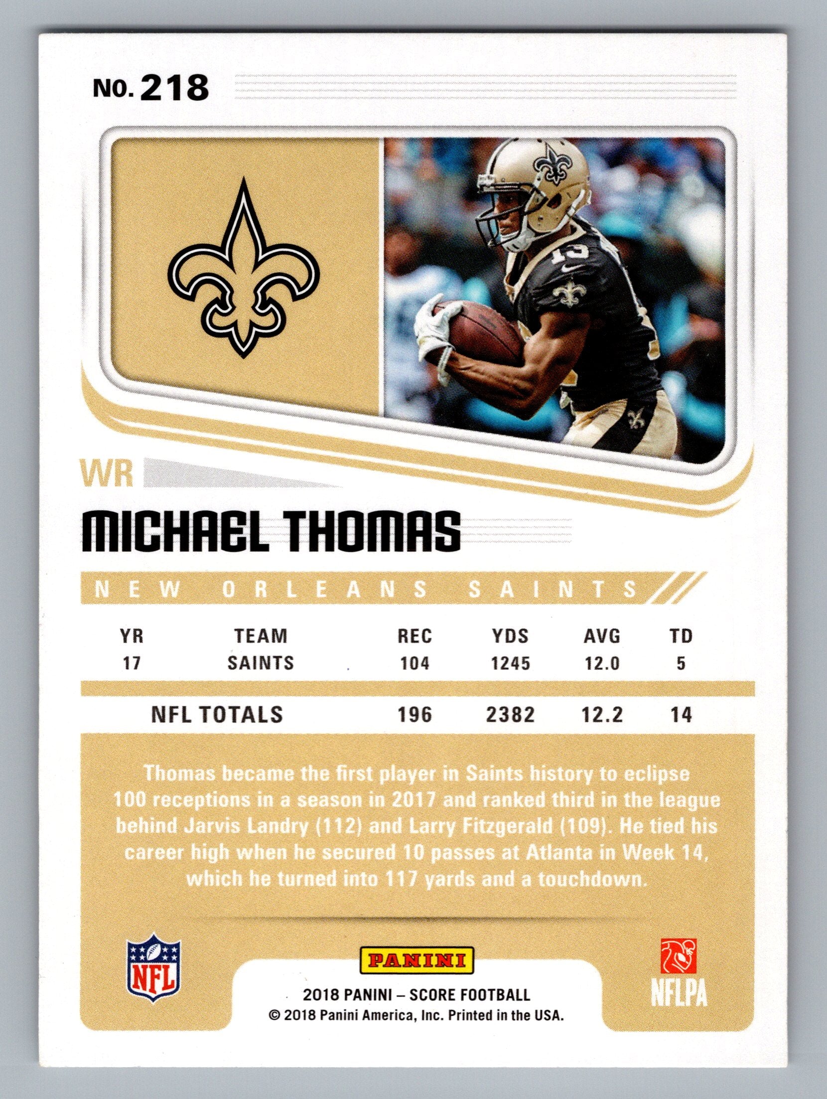 2018 Score #218 Michael Thomas