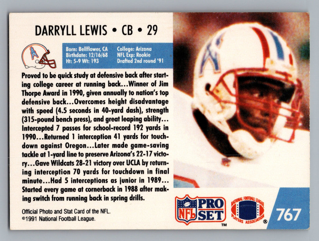 1991 Pro Set #767 Darryll Lewis