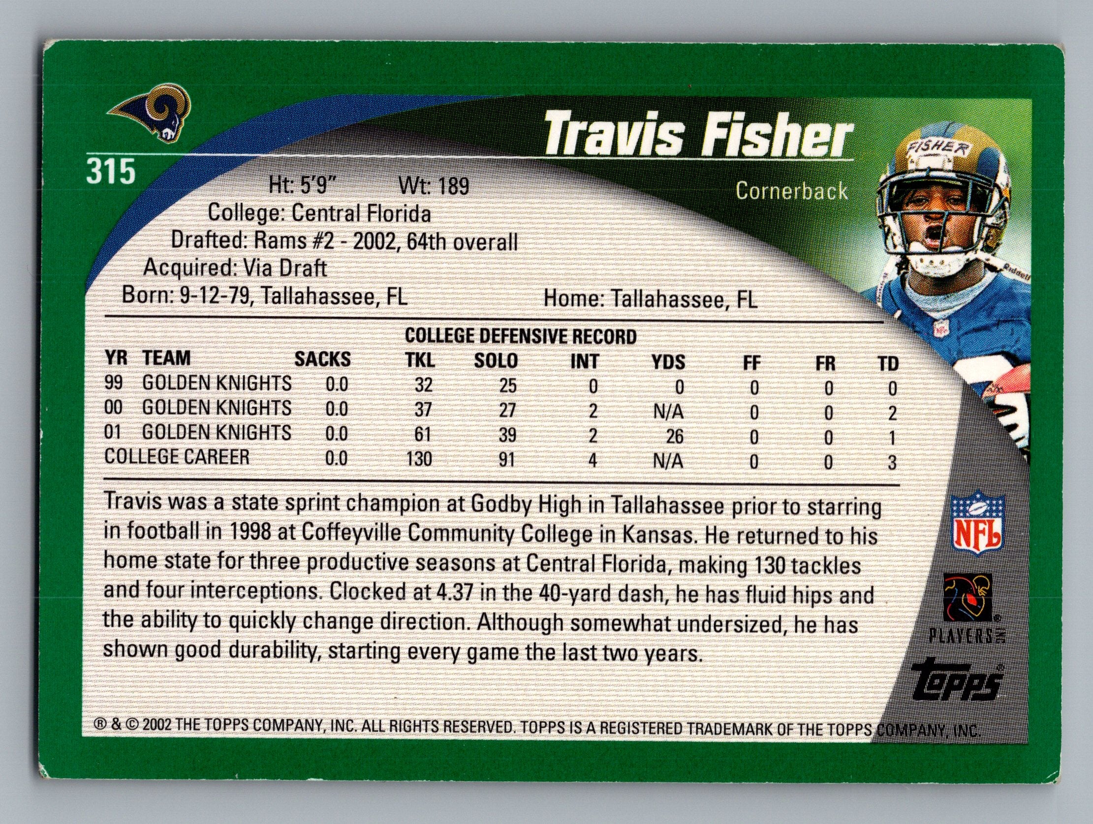 2002 Topps #315 Travis Fisher