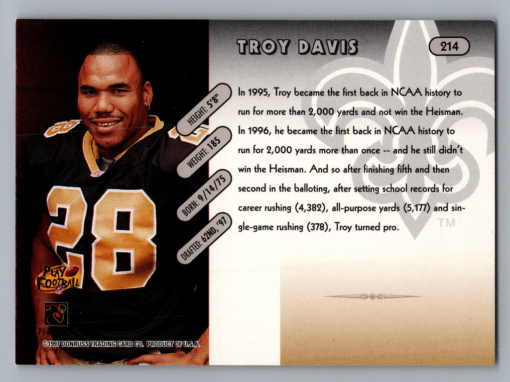 1997 Donruss #214 Troy Davis