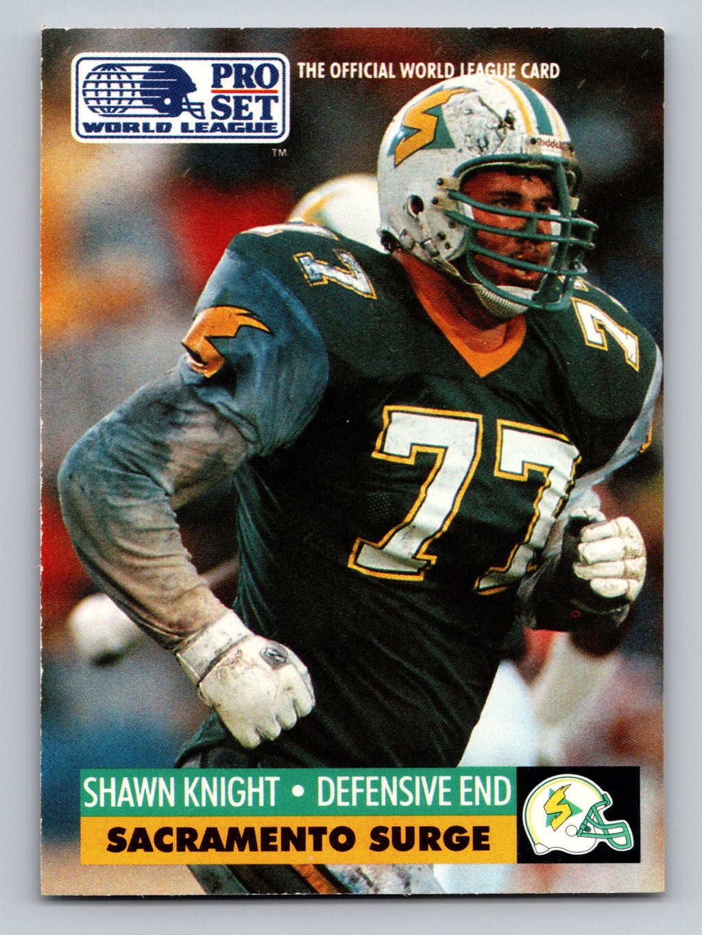 1991 Pro Set WLAF #135 Shawn Knight
