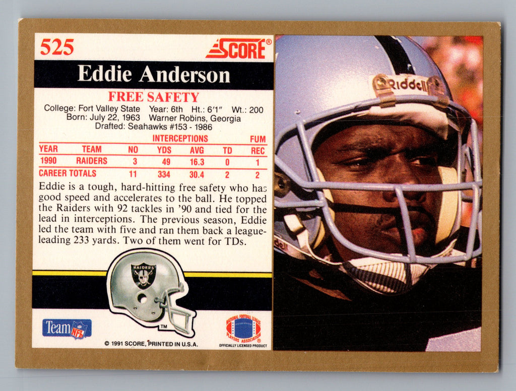 1991 Score #525 Eddie Anderson