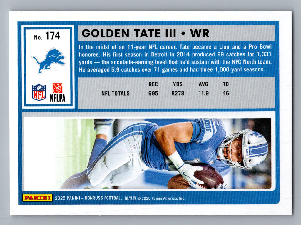 2025 Donruss #174 Golden Tate III