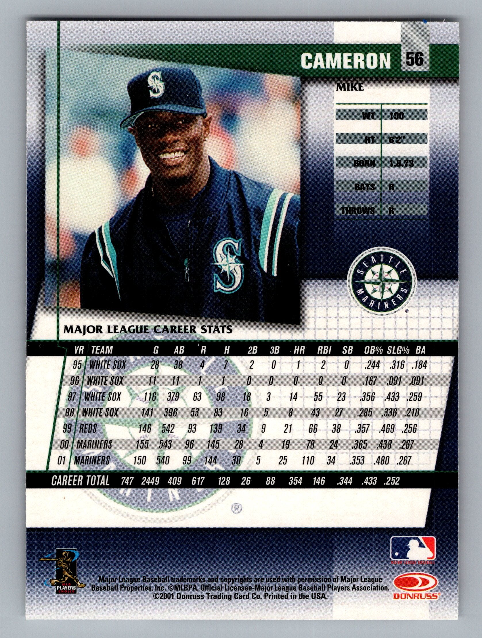 2002 Donruss Fan Club #56 Mike Cameron