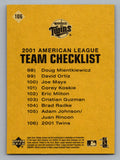 2002 Upper Deck Vintage #106 Team Checklist