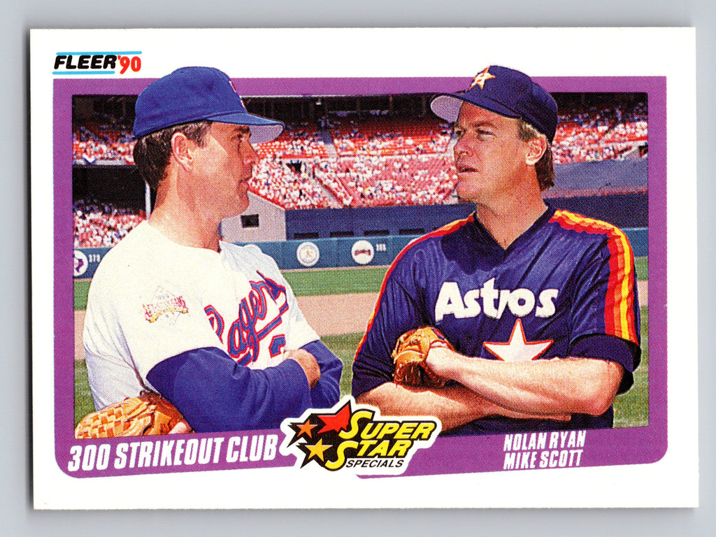 1990 Fleer #636 300 Strikeout Club (Nolan Ryan / Mike Scott)
