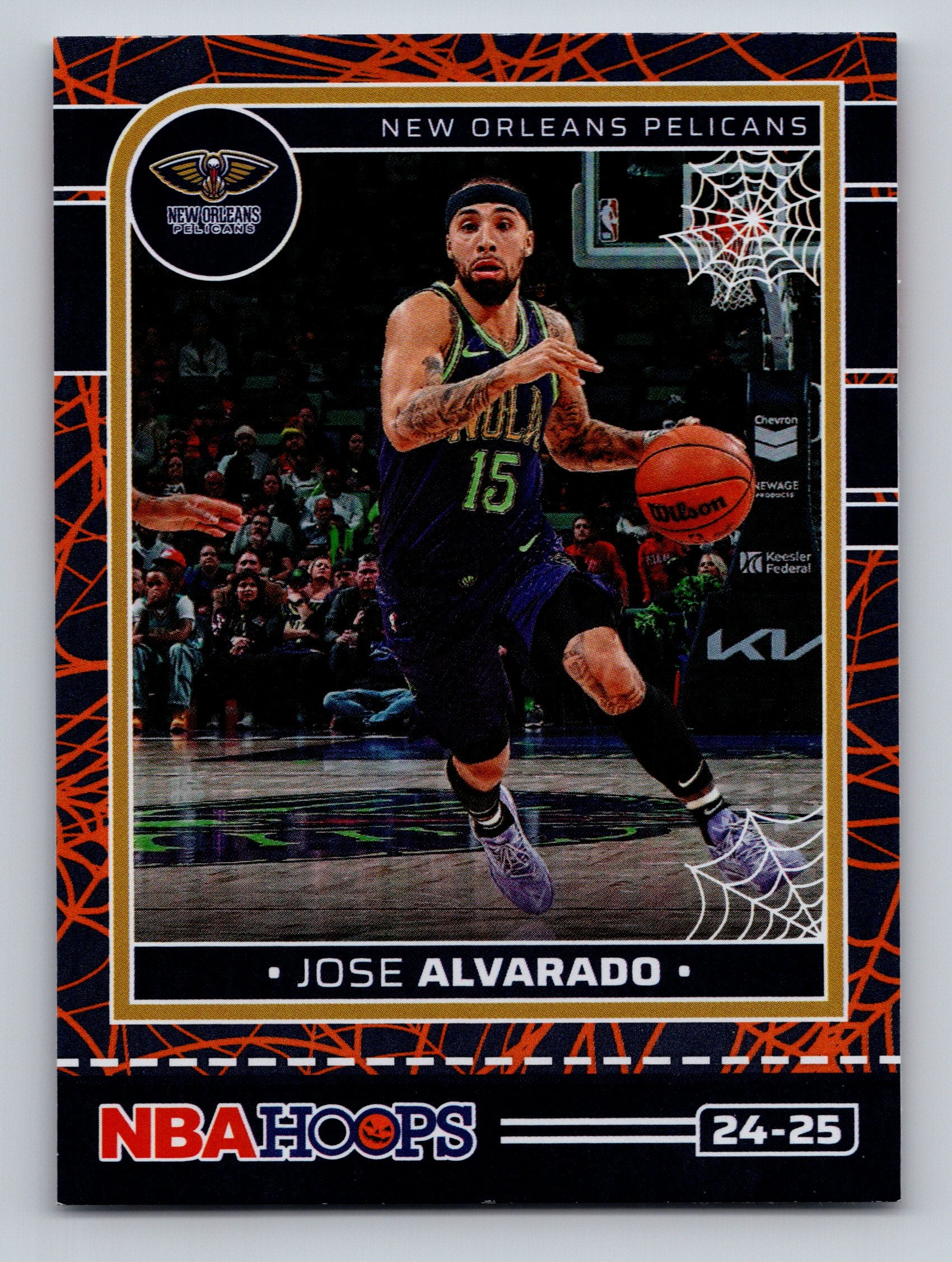 2024-25 Hoops Haunted Hoops #11 Jose Alvarado Holo Webs