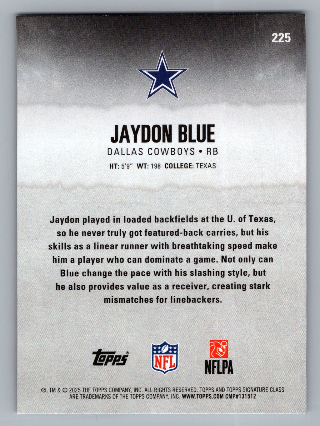 2025 Topps Signature Class #225 Jaydon Blue