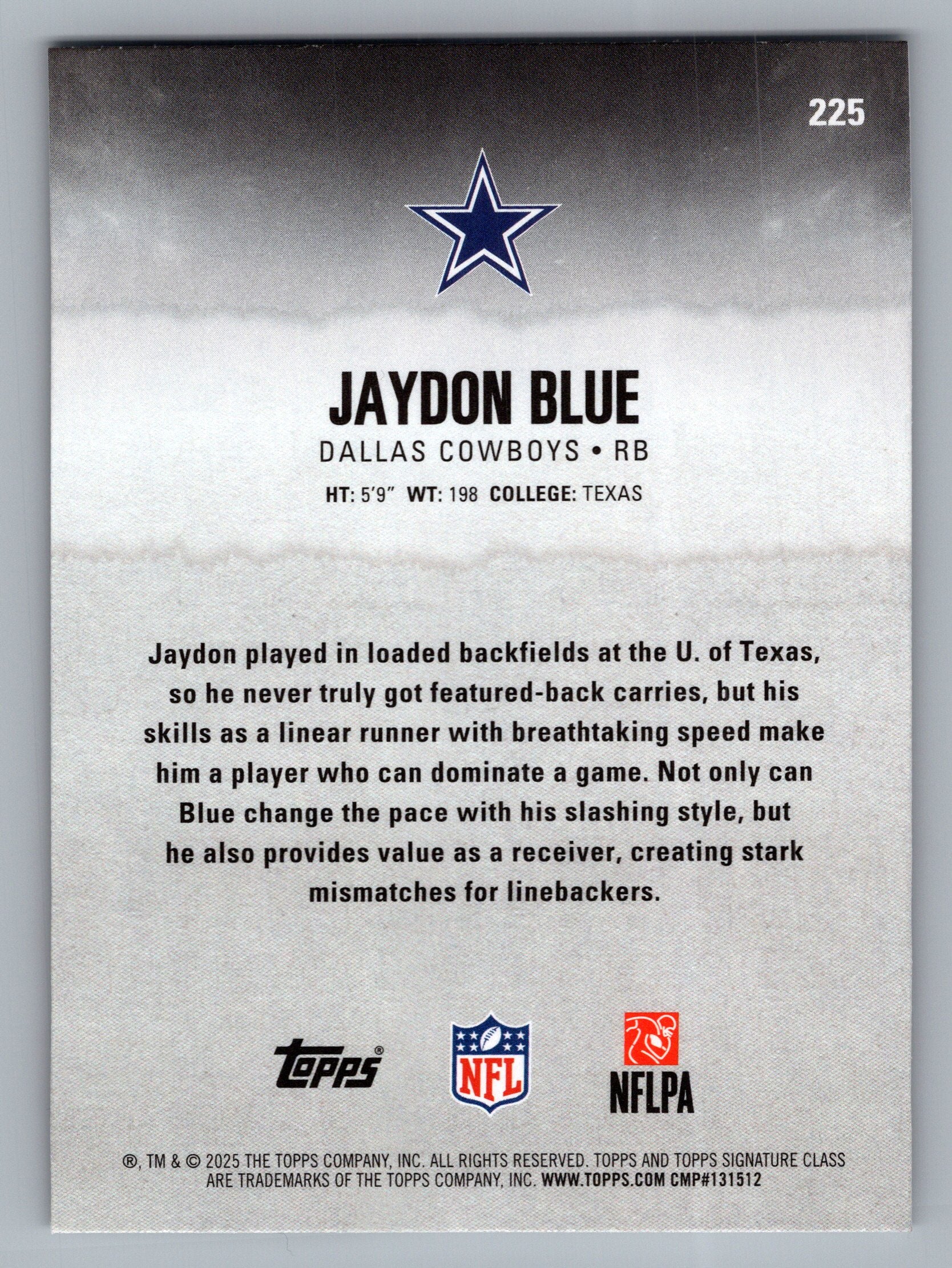 2025 Topps Signature Class #225 Jaydon Blue
