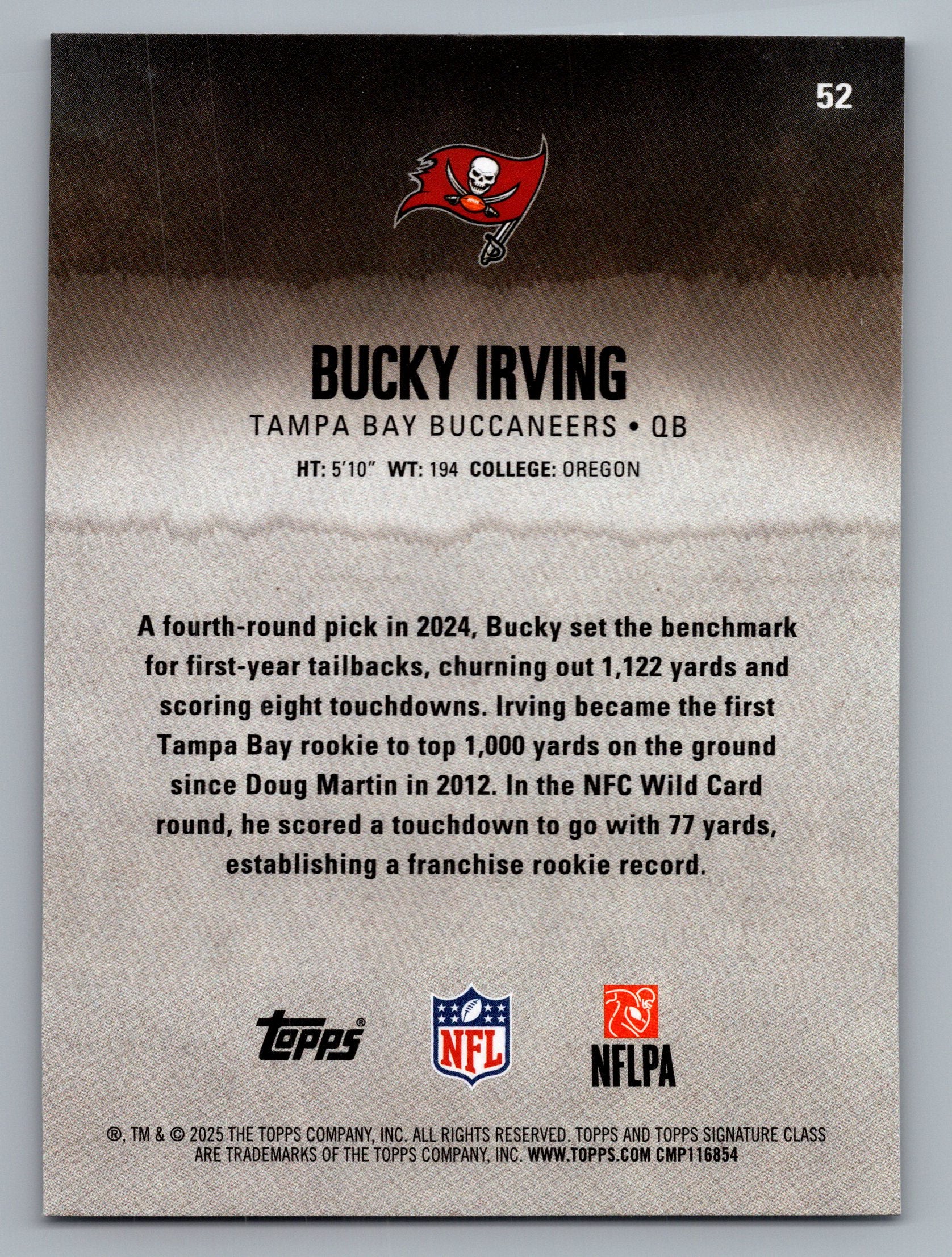 2025 Topps Signature Class #52 Bucky Irving