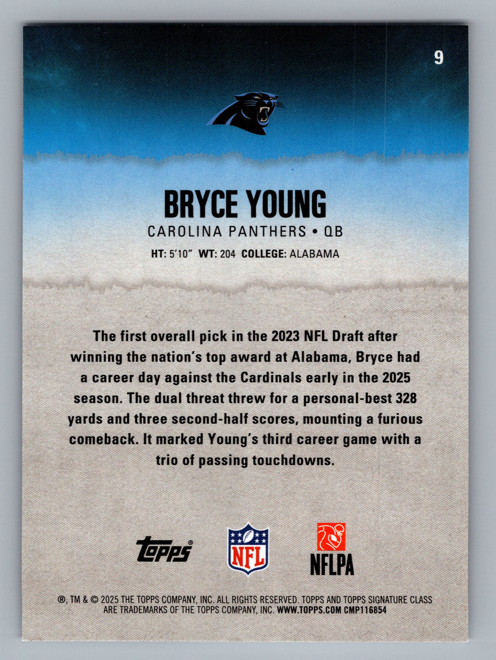 2025 Topps Signature Class #9 Bryce Young
